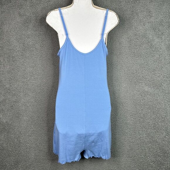 Skims Pointelle Logo  One Piece Romper Shorts Bodysuit Iris Blue SIZE 3X NWT - Picture 6 of 15